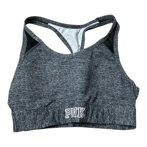 PINK Victoria’s Secret Ultimate Gray Racerback Sports Bra M